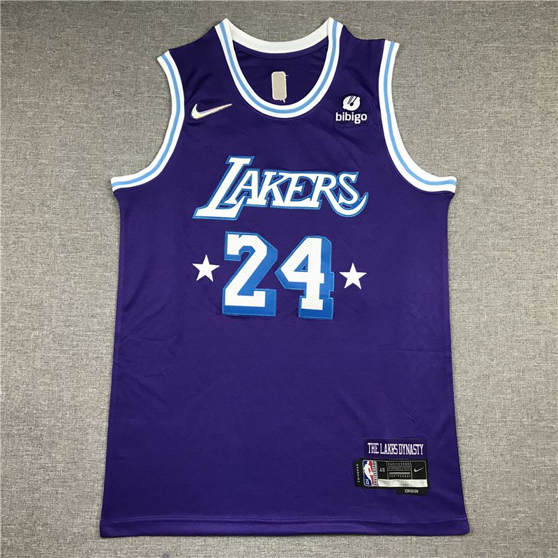 Men Los Angeles Lakers 24 Bryant Blue 2022 City Edition Nike NBA Jersey